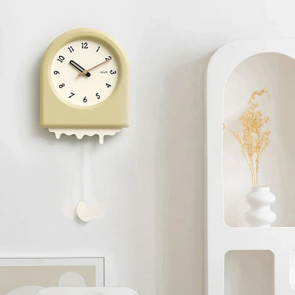 Modern Arch with Wavy Design Pendulum Clock