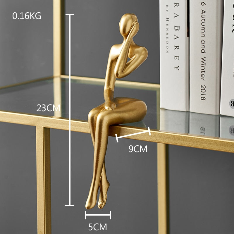 Golden Abstract Figurine