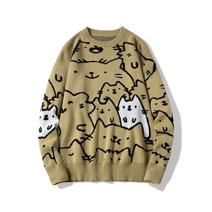 Retro Kitty Cat Sweater