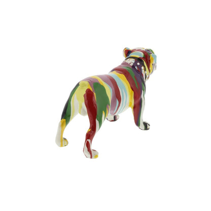 Polystone Graffiti Bulldog Sculpture