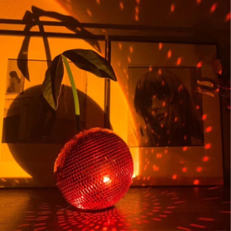 Disco Ball Sparkle Cherry Ornament