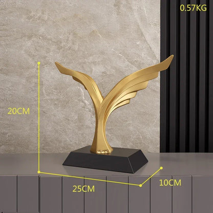 Luxury Golden Abstract Sculpture