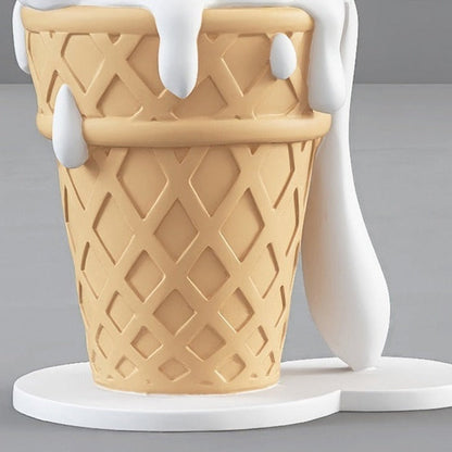 Ice Cream Melting Cat Sculpture