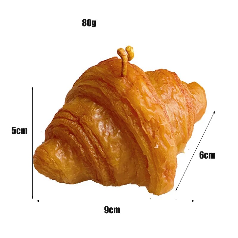 Croissant Candle Pastry Shaped Candle