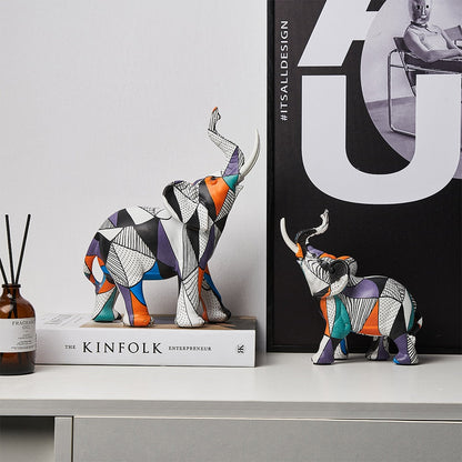 Painted Elephant Sculpture