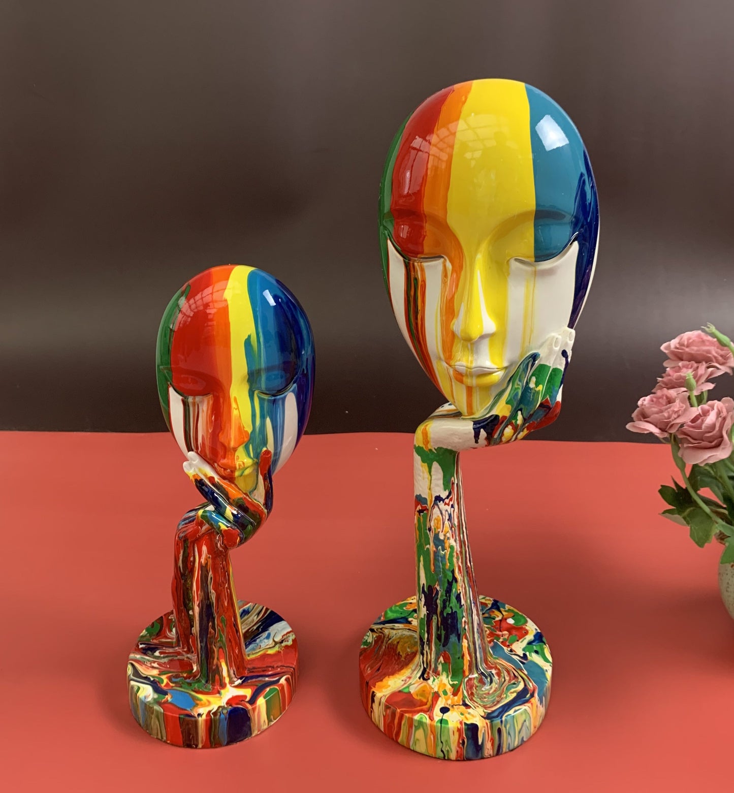 Colorful Thinking Face Decorative Figurine