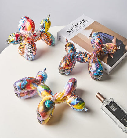 Graffiti Balloon Dog Resin Statue