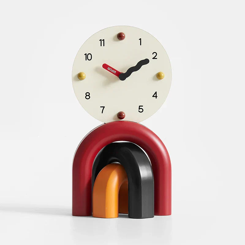 Nordic Art Arch Design Table Clock