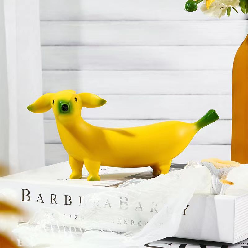 Funny Banana Dog Statue