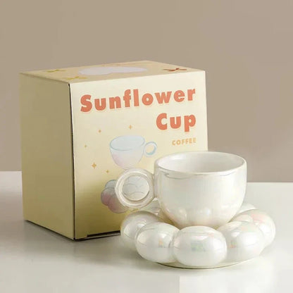 Flower Shape Coffee Cup & Saucer Set