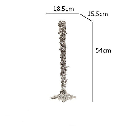 Silver Drip Resin Candlestick Holder – Elegant Candle Holder