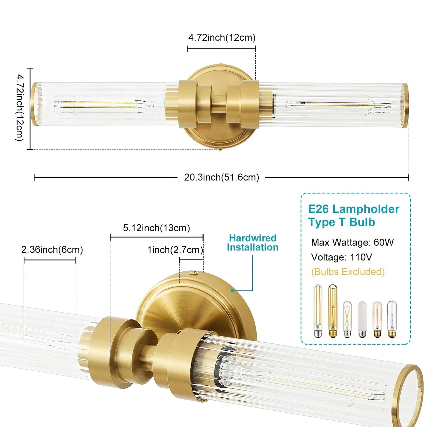 Miravique - Two-Bulb Wall/Vanity Sconce