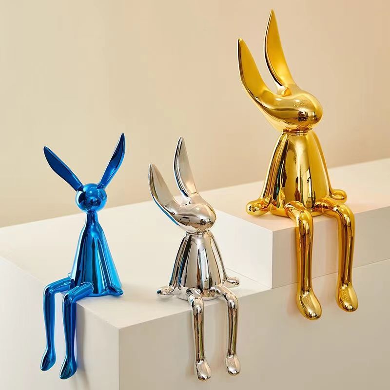 Adorable Bunny Figurine Home Decor