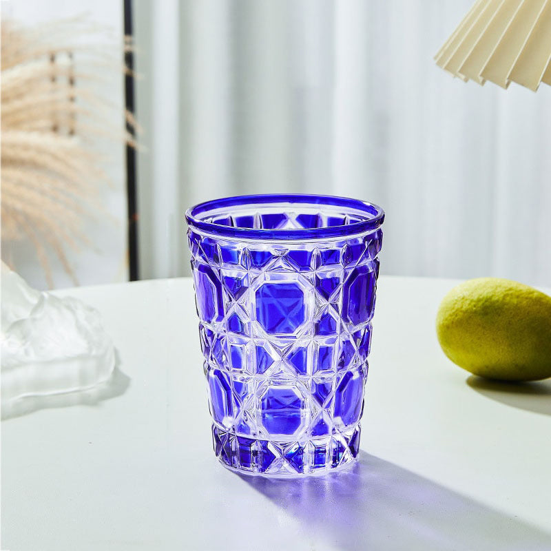 Genie Checkered Diamond Glass Drinking Cup