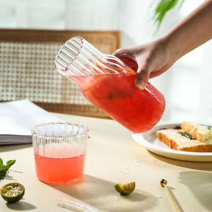 Petal Texture Glass & Pitcher Set