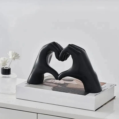 Modern Heart Gesture Sculpture