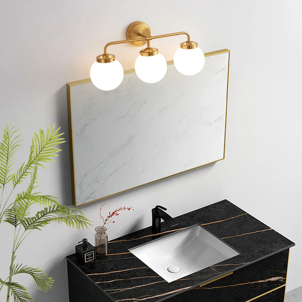 Miravique Three-Bulb Frosted Glass Vanity Light