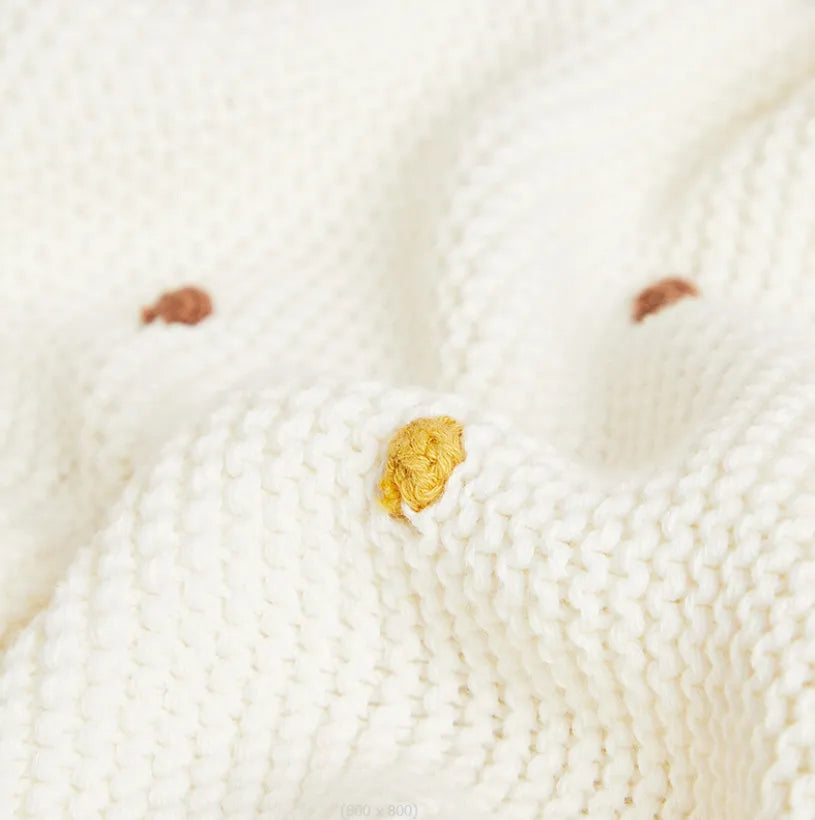 Nordic Pompom Baby Blanket: Cozy and Adorable