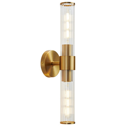 Miravique-Bulb Fluted Glass Wall/Vanity Sconce