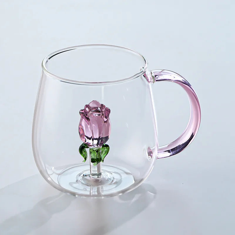 Blossom Glass Teapot and Cup Set