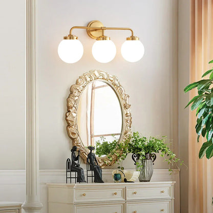 Miravique Three-Bulb Frosted Glass Vanity Light