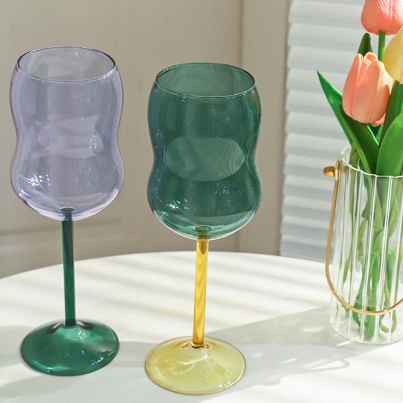 Wiggly Wine Glass Cups