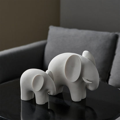 White Nordic Elephant Statue