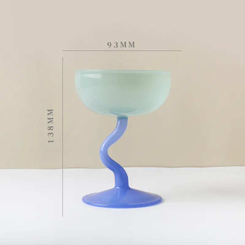 Minimalist Colored Glass Goblets