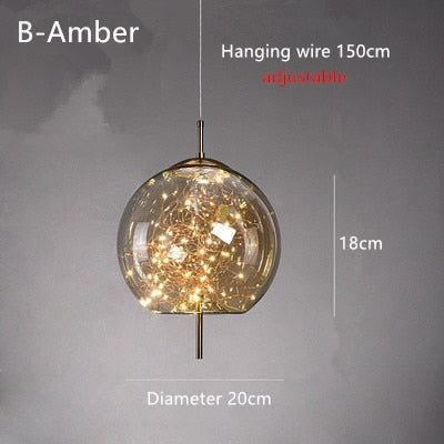 Haydée Glass Star Pendant Light lamp