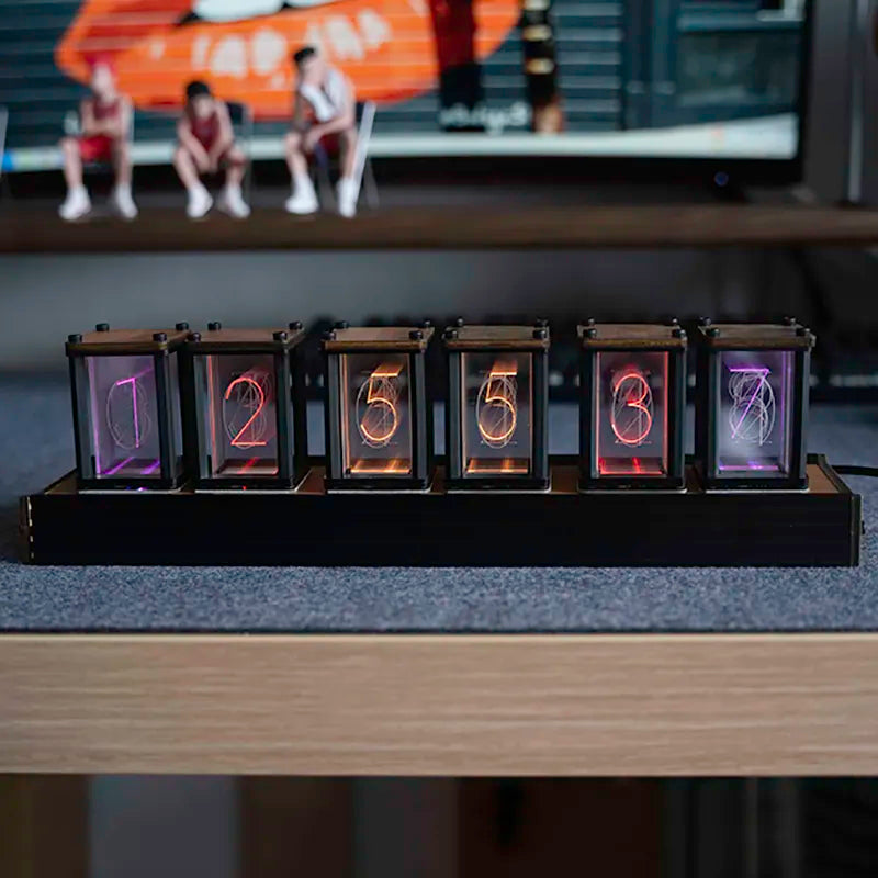 Glow Nixie Tube Wood Digital Clock