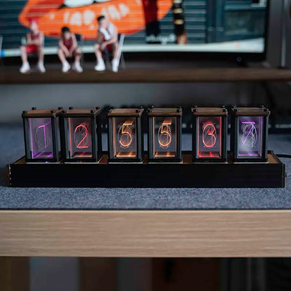 Glow Nixie Tube Wood Digital Clock