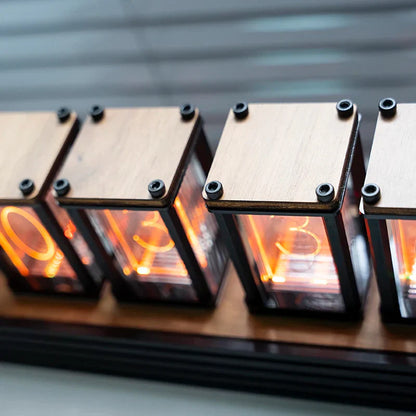 Glow Nixie Tube Wood Digital Clock