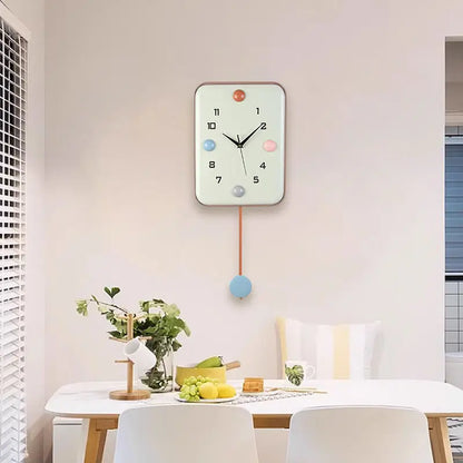 Rectangular Metal Ball Designer Pendulum Clock