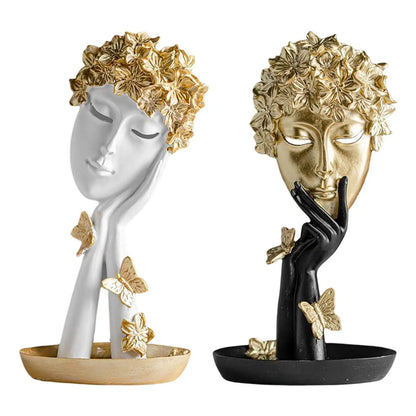 Women Face Thinker Statue