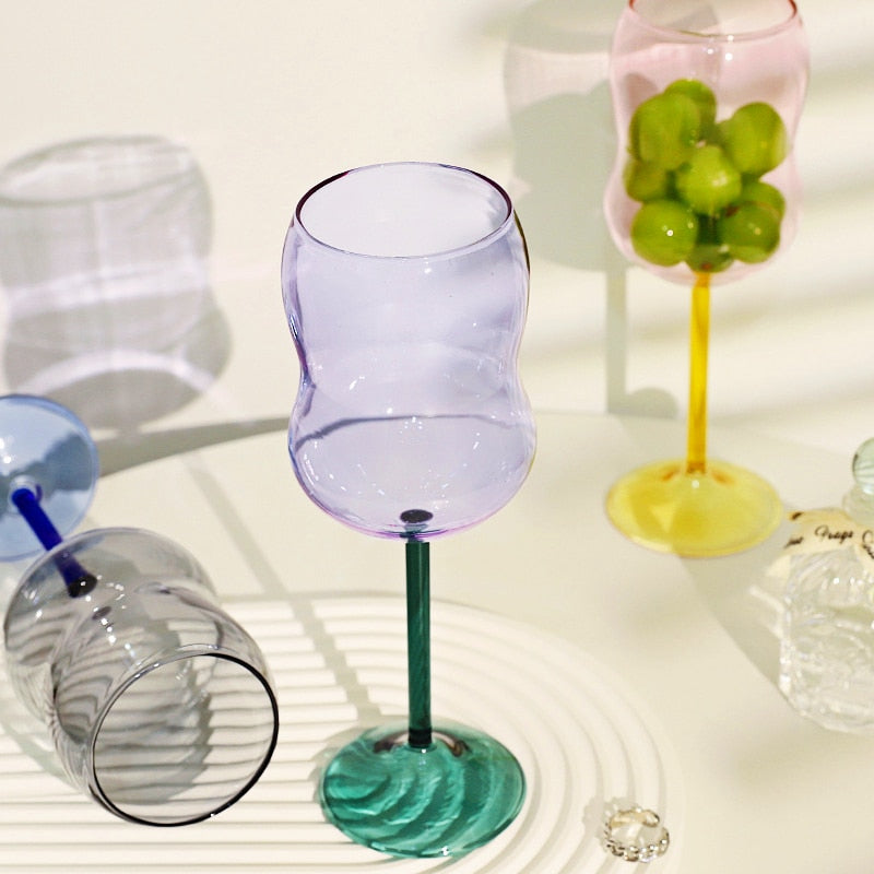 Wiggly Wine Glass Cups