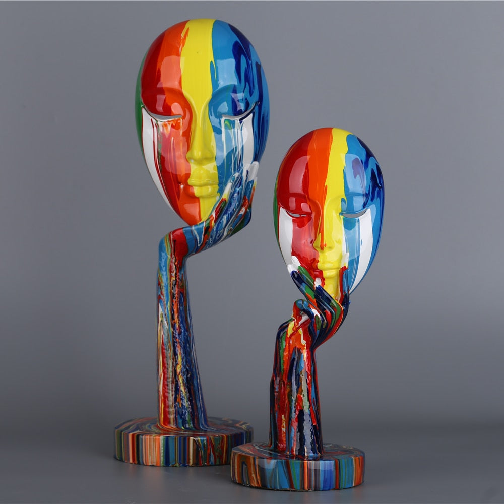 Colorful Thinking Face Decorative Figurine