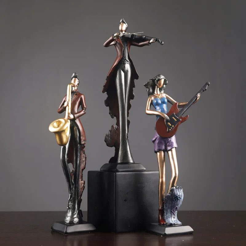 Musical Instrument Figurines Sculpture