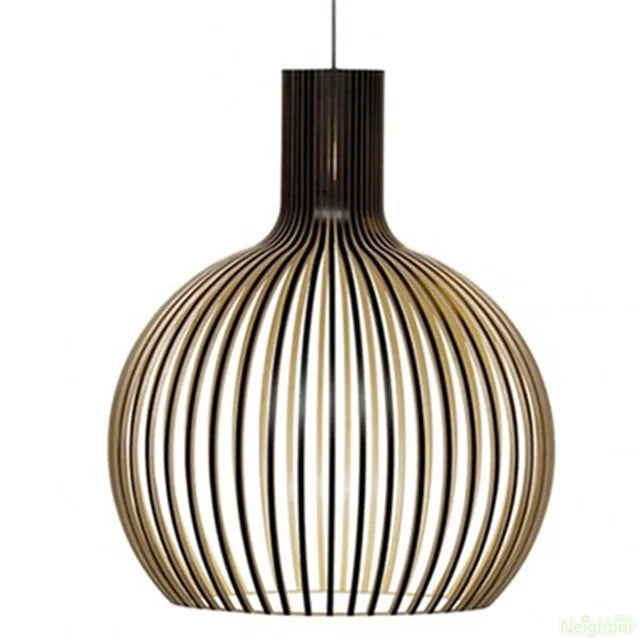 Nordic Wooden Cage Pendant Light Chandelier