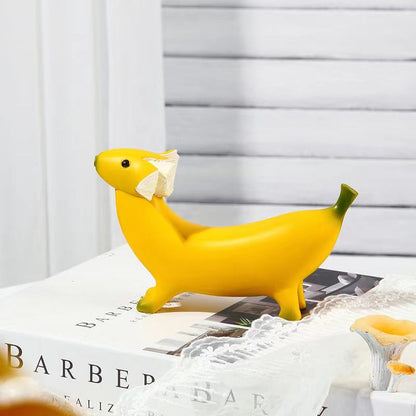 Funny Banana Dog Statue