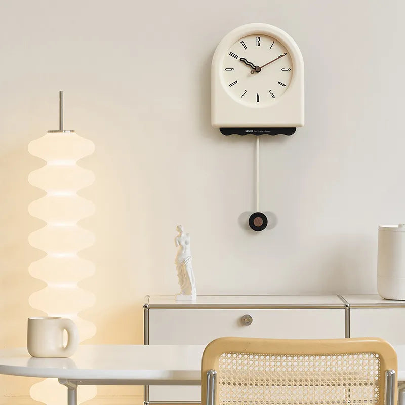 Modern Arch with Wavy Design Pendulum Clock