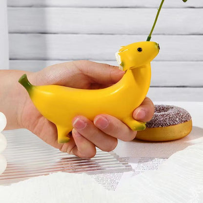 Funny Banana Dog Statue