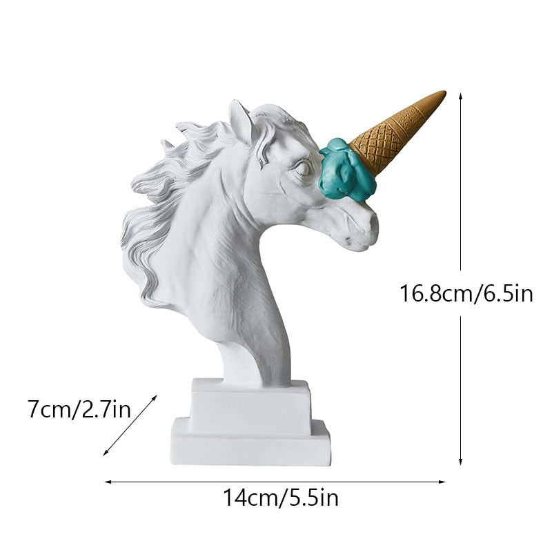 Roman Horse Head with Ice Cream Sculpture