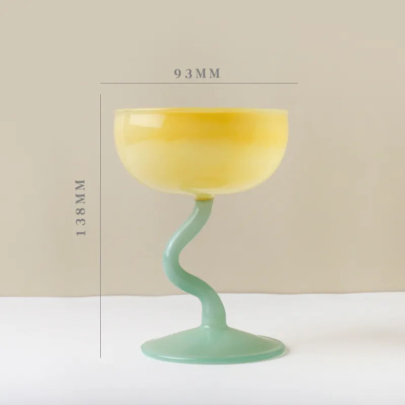 Minimalist Colored Glass Goblets