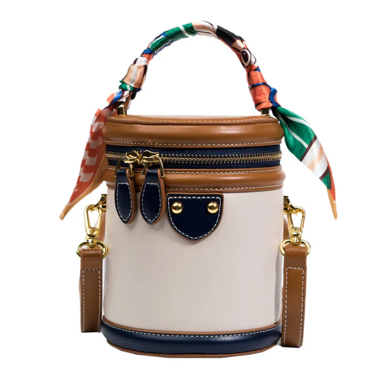 Chic Cylinder Bucket Bag for Women - Trendy Crossbody & One-Shoulder Style