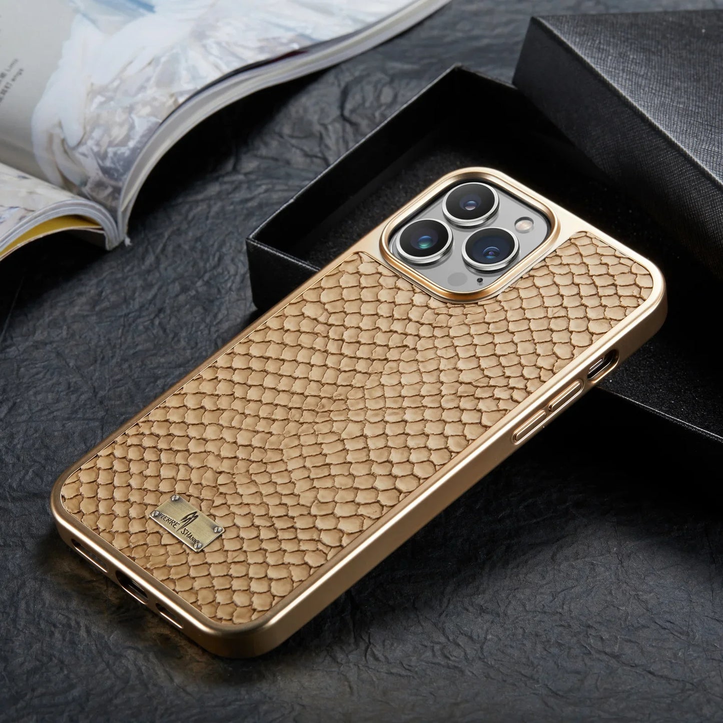 Snake Pattern Leather Phone Case For Iphone