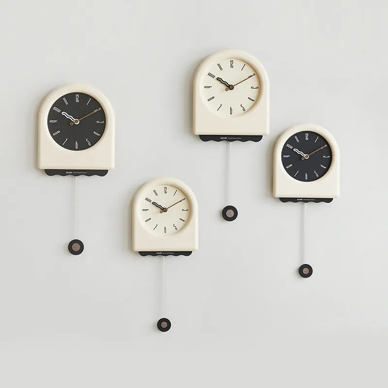 Modern Arch with Wavy Design Pendulum Clock