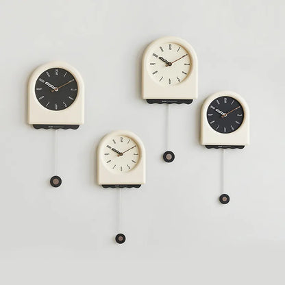 Modern Arch with Wavy Design Pendulum Clock