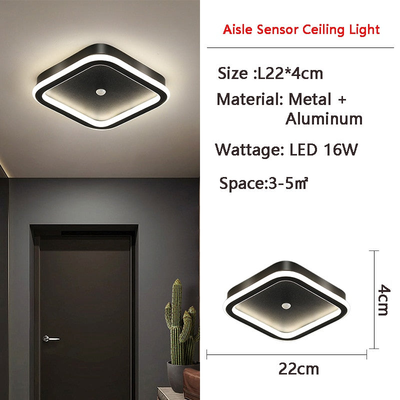 Human PIR Motion Sensor LED Ceiling Lamp for Bedroom Corridor