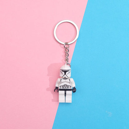 Super Hero Building Blocks Keychain