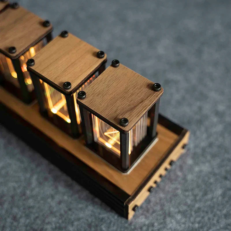 Glow Nixie Tube Wood Digital Clock